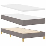 thumbnail of vidaXL Boxspringbett mit Matratze mit Kopfteil Taupe 80 x 200 cm Stoff