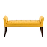 thumbnail of Chaise Longue Cleopatra Tapizado en Tela Amarillo/Antiguo oscuro
