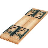 thumbnail of tectake Biertafelset Ludo 3-delig opklapbaar met parasolhouder - bruin - 404998