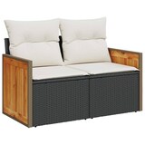 thumbnail of vidaXL Garten-Sofa-Set 8 pcs Schwarz, Creme 90 x 55 x 71 cm