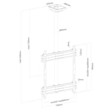 thumbnail of KIMEX - Soporte de techo para TV 65"-75" Modo Vertical, Altura 150 cm