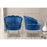 thumbnail of Fauteuil Rosita Fluweel blauw