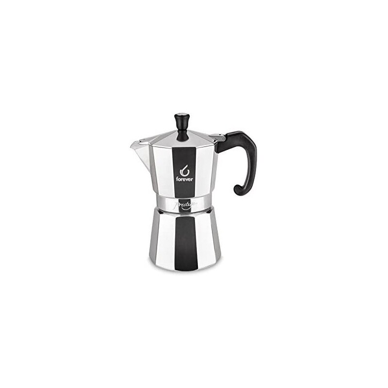 Forever miss prestige caffettiera 12 tz, moka express in alluminio