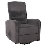 thumbnail of Fernsehsessel HWC-K62, Relaxsessel TV-Sessel Liege, Liegefunktion Aufstehhilfe, Metall Stoff/Textil Cord ~ dunkelgrau