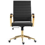 thumbnail of Cadeira de escritório em imitação de pele Havana preto