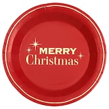 thumbnail of 500 Teller Weihnachten rot gold Merry Christmas Pappteller Einweg