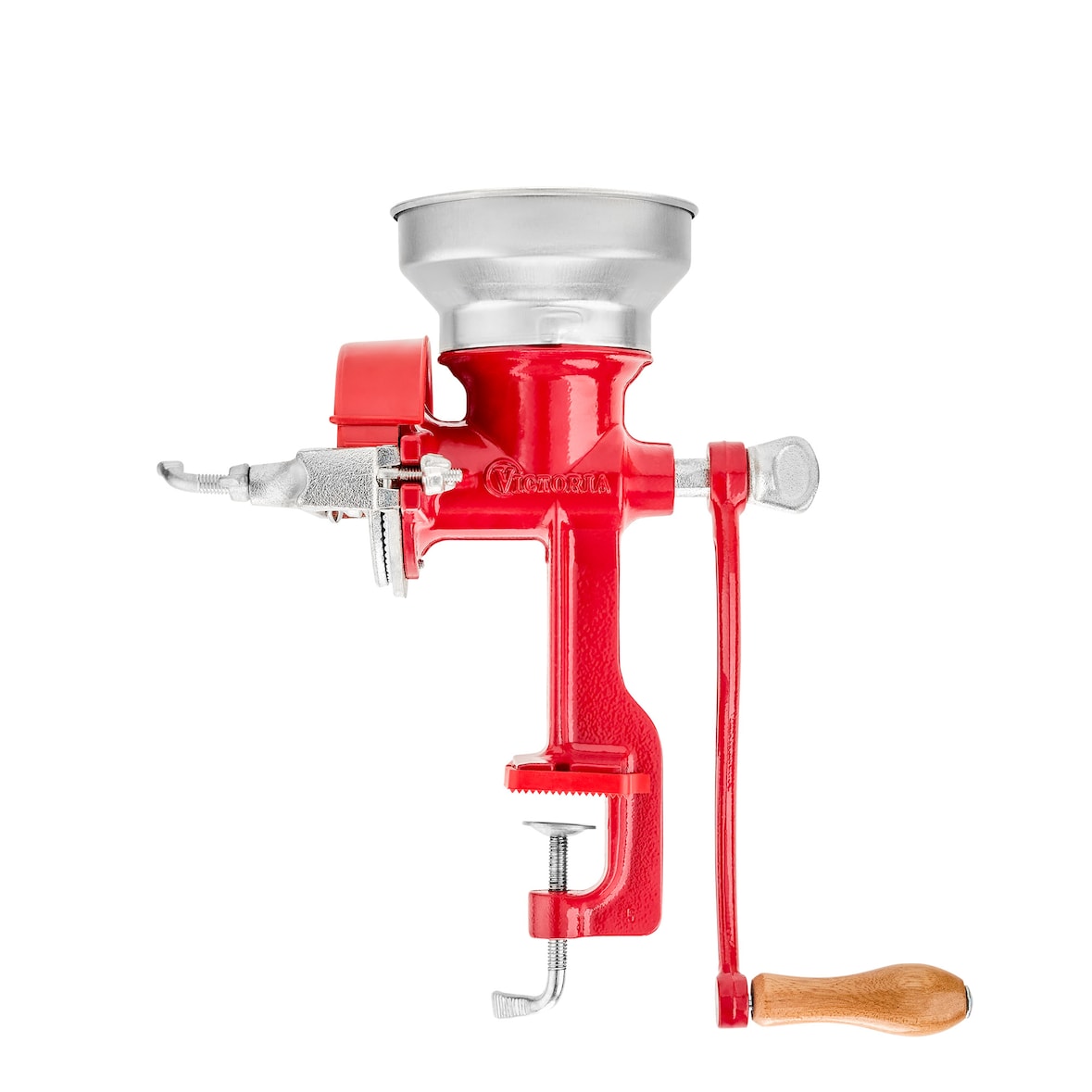 Victoria Mulino Grano Manuale in Ghisa per Macinare Caffè, Mais, Avena,  Regolabile, VIC-30032, Rosso
