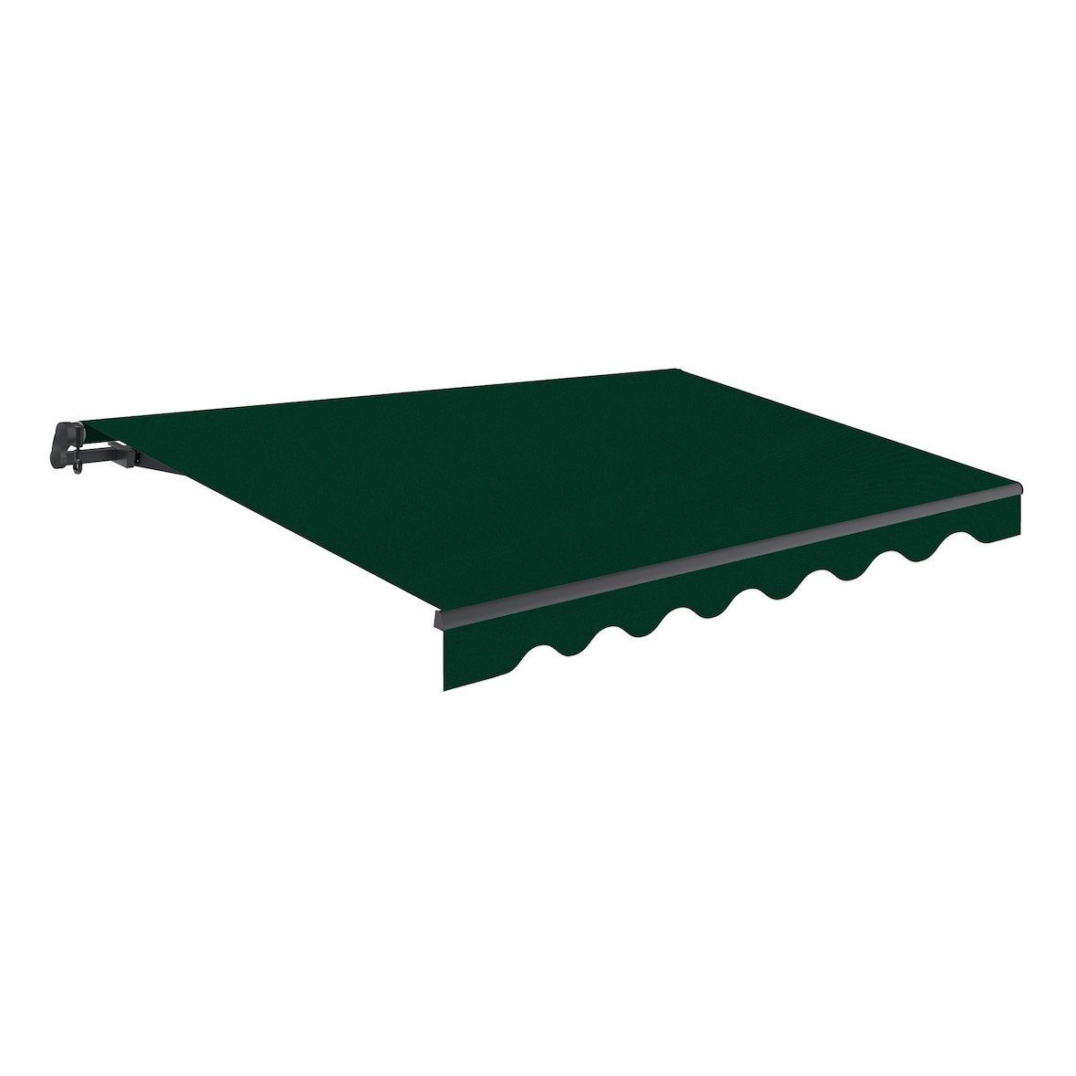 Wasabi - Toldo Exterior Enrollable 3x2,5 Verde Poliéster – Estructura Aluminio Antracita Inclinación Regulable