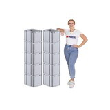 thumbnail of PROREGAL SuperSparSet 10x Eurobox NextGen Economy mit Scharnierdeckel & gelben Verschlüssen, Griffe zu, HxBxT 32x30x40cm, 30L, Eurobehälter, Box