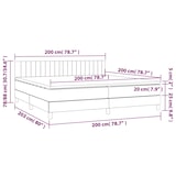 thumbnail of vidaXL Boxspringbett mit Matratze & LED Creme 200x200 cm Stoff