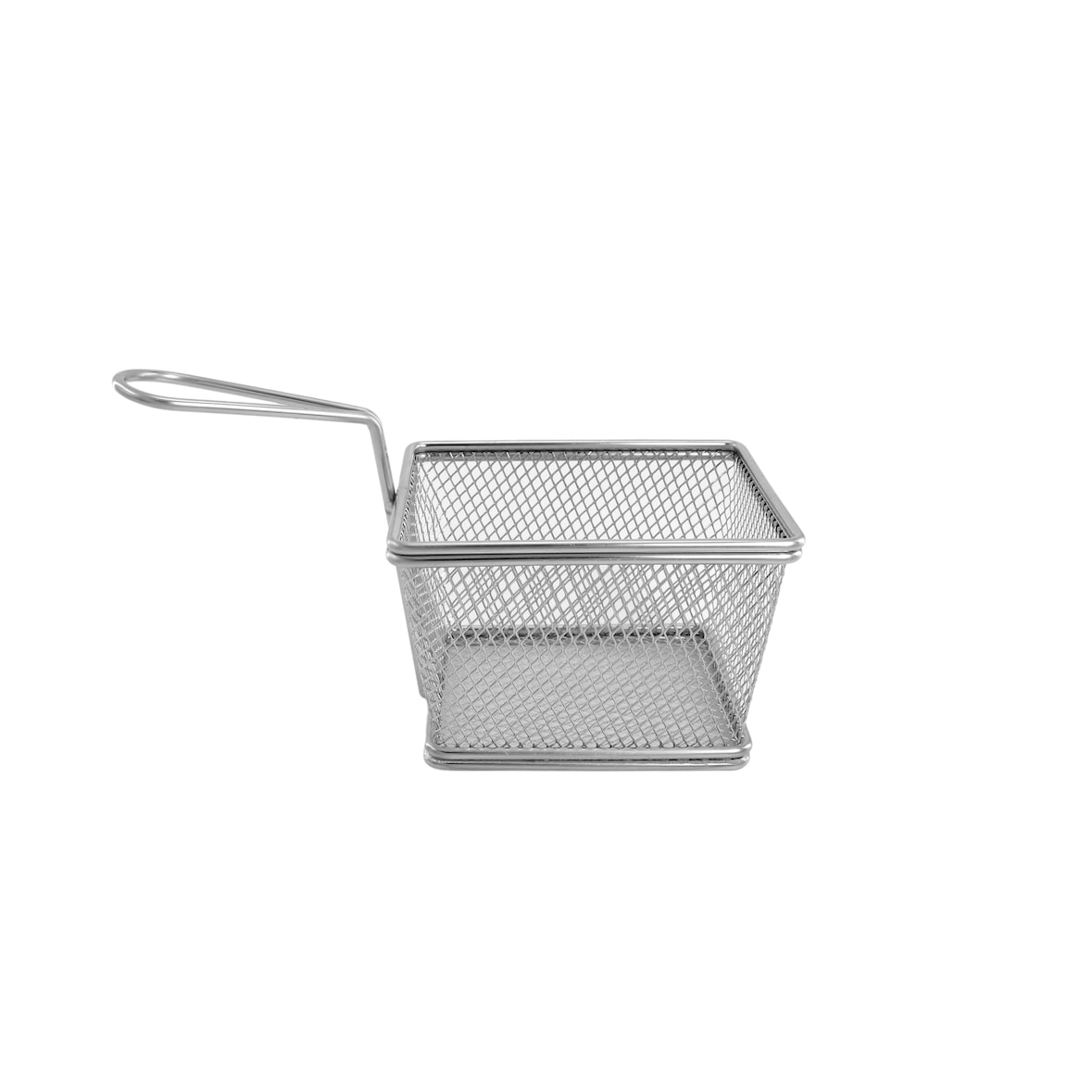 METRO PROFESSIONAL Cestino da portata, acciaio inox, 10 x 12.5 cm, rettangolare, con manico, argento, 3 unità