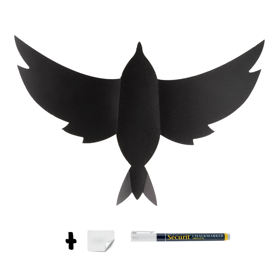 Securit® Lavagna a gesso 3D a forma di uccello - include 7 pezzi e marcatore a gesso