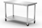 thumbnail of Mesa de trabajo móvil Hendi con carrito de servicio y estante base 1000x600x850mm