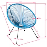 thumbnail of tectake Lot de 2 chaises de jardin Santana - bleu - 404409