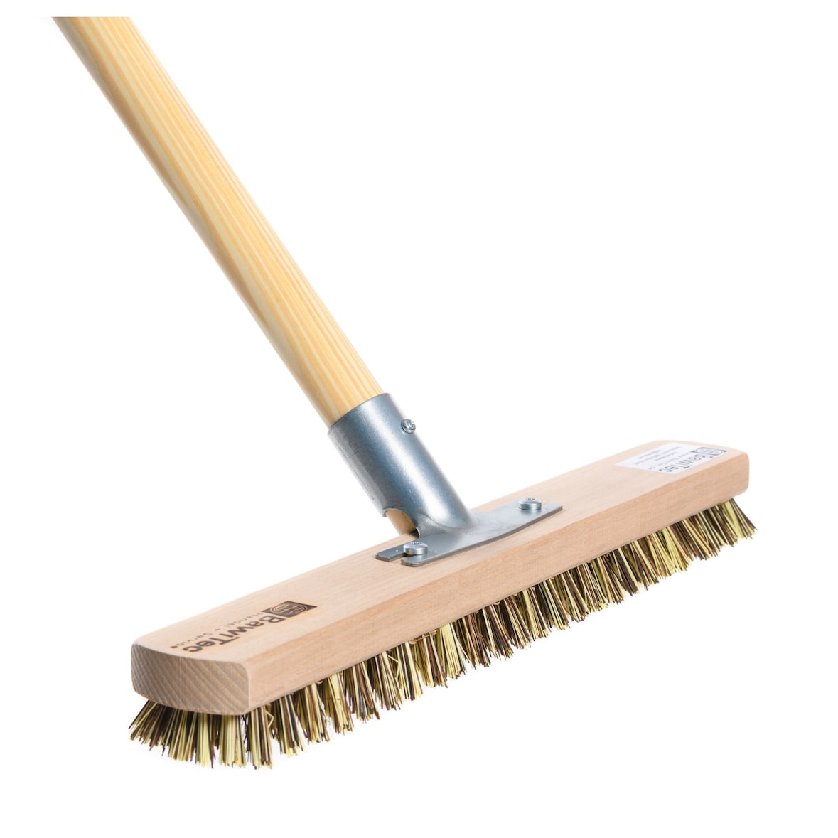 BawiTec Großflächen Schrubber Breite 40cm mit Holzstiel Länge 140cm UnionMix-Borsten Bodenschrubber Stiel