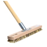 thumbnail of BawiTec Großflächen Schrubber Breite 40cm mit Holzstiel Länge 140cm UnionMix-Borsten Bodenschrubber Stiel