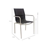 thumbnail of METRO PROFESSIONAL Sedia impilabile con braccioli Milano, acciaio inox/rivestimento tessile, nero/argento