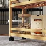 thumbnail of HOMCOM - Rollwagen - 55L x 20B x 75H cm - natur