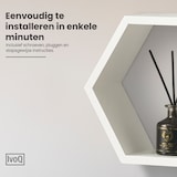 thumbnail of IvoQ Hexagon Wandregale – 3er Set – Holz – Weißes Kiefernholz – Schwebende Wandregale – Inklusive Befestigung