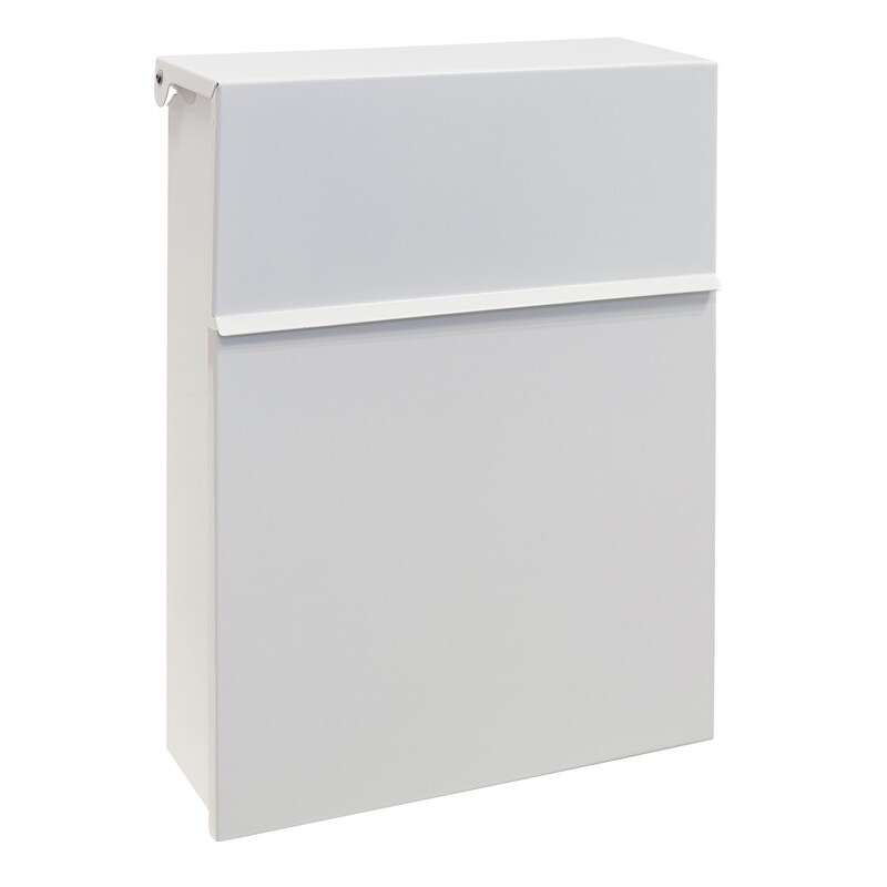 ARREGUI Figure E6701 Buzón Exterior de Acero Tamaño M (Correo DIN A4 y Revistas), Buzón de Correo Mediano, con Cerradura Tapada, Antilluvia, Blanco