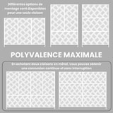 thumbnail of Pannello Decorativo in Metallo, separe divisorio da Esterno o Interno, Pannello frangivista, separé paravento in Acciaio, Design moderno -Bianco/Trama