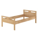 thumbnail of Massivholzbett Überlänge Seniorenbett Buche 90x220 Einzelbett hohes Bett V-60.74-09-220  Rollrost und Matratze inkl.