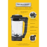 thumbnail of Hamilton Beach Vaso para batidoras Rio HBB255 y Tango HBH455  de 1,4 L