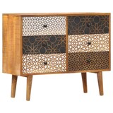 thumbnail of vidaXL Dressoir met geprint patroon 90x30x70 cm massief mangohout
