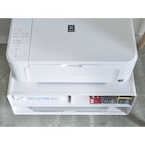 thumbnail of Yamazaki Druckerstation Druckerregal Druckertrolley Druckerschrank mit Rollen 48x19x37cm Metall weiß