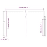 thumbnail of vidaXL Seitenmarkise Ausziehbar Braun 140x500 cm