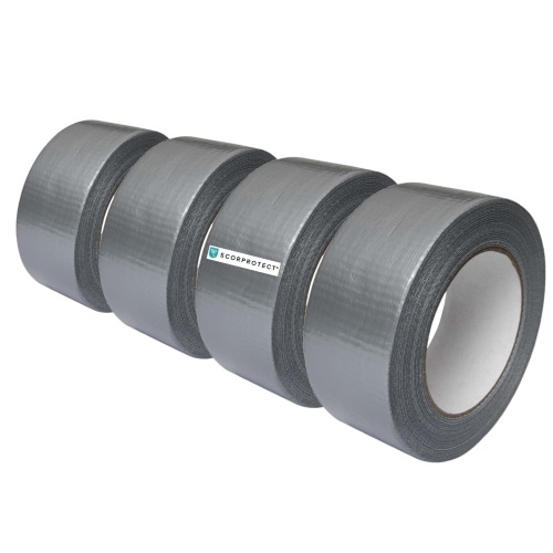 4x Gewebeklebeband silbergrau Panzertape Gaffaband 48 mm x 50 m