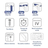 thumbnail of Pérgola madera MATARÓ • 600x420 cm • tratada • madera maciza