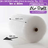 thumbnail of Lot de 20 rouleaux de film GROSSES BULLES d'air largeur 1m x longueur 50m - gamme Air'Roll  ECO