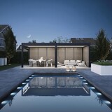 thumbnail of Weide Holzoptik Lamellenwand für Weide Pergola | drehbare Lamellen | aus Aluminium | anthrazit