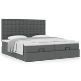 thumbnail of vidaXL Ottoman-Bett mit Matratzen Dunkelgrau 160x200 cm Stoff