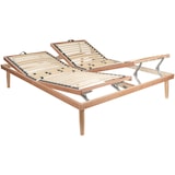 thumbnail of Rete letto in legno reclinabile manualmente testa e piedi a doghe flessibili con regolatori di portanza matrimoniale 160x190 - Comprarredo