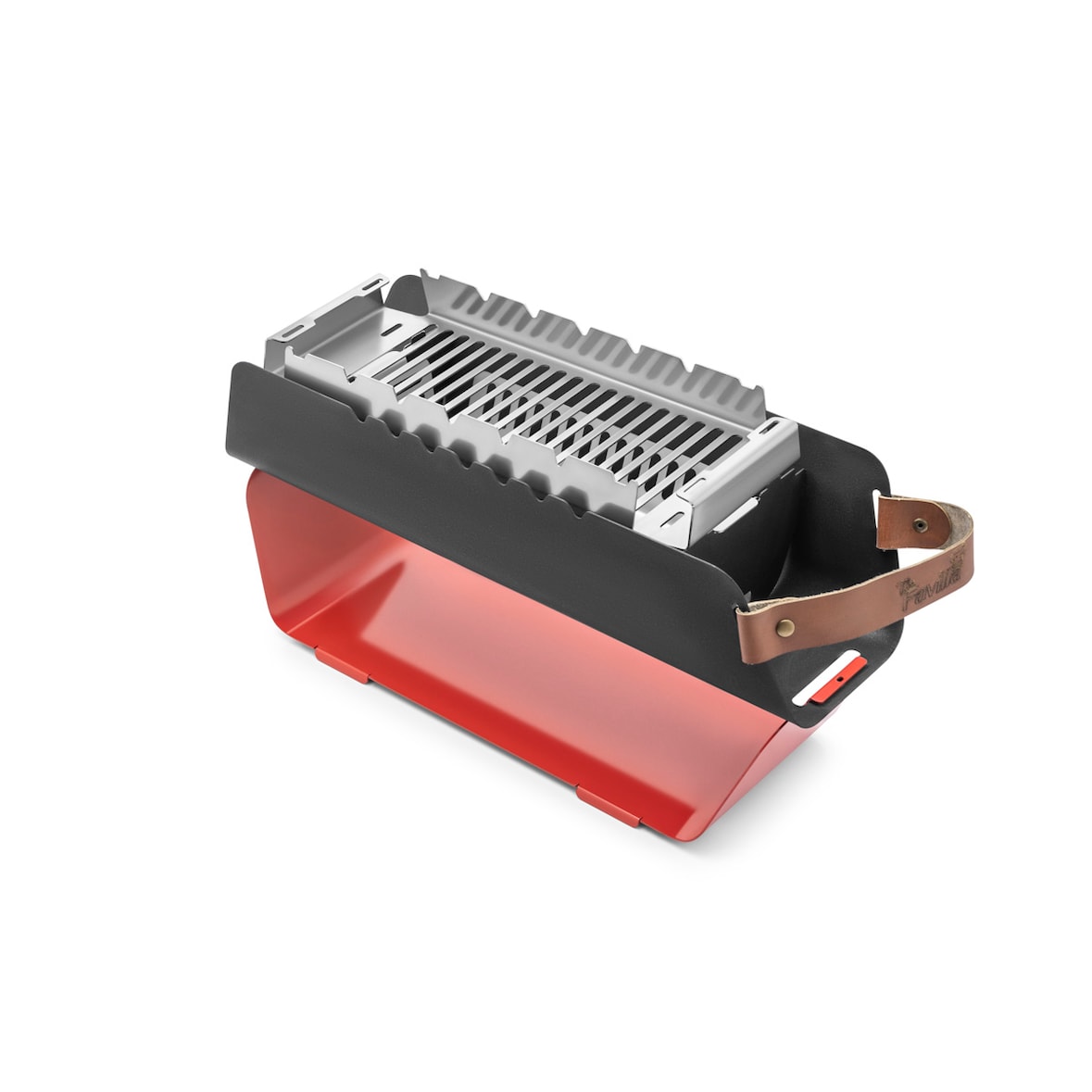 The Favilla FUMO mobiler Holzkohlegrill – Kompakter 2-in-1 Grill mit Edelstahlrost, Spießhalterung