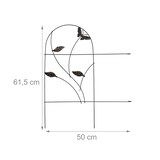 thumbnail of Relaxdays Beetzaun, 5-teilige Beetumrandung für Garten, Dekozaun Metall, Schmetterling Design, HxB: 46 x 250 cm, schwarz