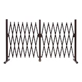 thumbnail of Absperrgitter HWC-B34, Zaun Schutzgitter Scherengitter Trenngitter, Alu ausziehbar braun ~ Höhe 103cm, Breite 52-400cm