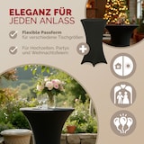 thumbnail of DETEX® Stehtischhusse Schwarz 60-65cm Verstärkter Fußbereich 30°C Waschbar Stehtisch Hussen Stretch Tisch Überzug Party