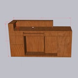 thumbnail of 【BMBW180】Theke, Bartheke, Tisch, Empfangstresen, Rezeption, Empfangstheke, Industrial-Bar, Kassenstation Braun 180x60x100cm