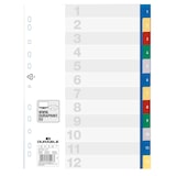 thumbnail of Índice numérico DURABLE 1 a 12 DIN A4 Color Surtido 12 piezas PP (polipropileno) 11 agujeros 6750