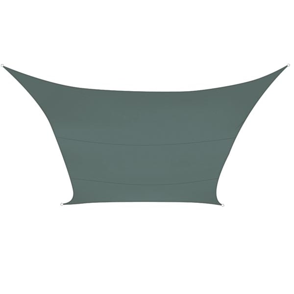 Sombreamento de sombra, repelente de água, 2 x 3 m, 160 g/m², poliéster, retangular, cinza verde