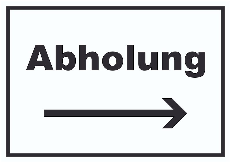 Ein Schild mit einem Pfeil nach rechts.