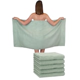 thumbnail of 6 Duschtücher PREMIUM 70 cm x 140 cm Farbe heugrün