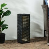 thumbnail of Outsunny Candeeiro de Jardim Candeeiro Solar de Exterior com Luzes LED Controlo Automático para Varanda Pátio 15,5x15,5x47cm Preto