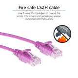 thumbnail of ACT DC9451 LSZH U/UTP CAT6 Datacenter Slimline Patchkabel Snagless | RJ45 connectoren | Roze | 1,5 meter