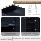 thumbnail of Merax Modernes Sideboard im minimalistischen Stil 4-türiger griffloser Buffetschrank für Esszimmer, Wohnzimmer, Küche Schwarz