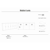 thumbnail of SARMOG MOBILE 6 ANTE KIT L203 P41 H84 in truciolare nobilitato color ossido bianco e ossido nero