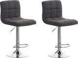 thumbnail of CHEFGASTRO 2er Set Barhocker ALASKA Stoff Chrom HxBxT 94x46x47cm Stoff Hellgrau Barstuhl